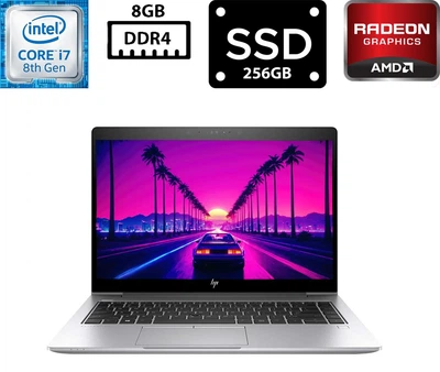Ноутбук Hewlett Packard EliteBook 840 G6 14” IPS 1920x1080 Core i7-8565U 1.80GHz 8GB DDR4 SSD 256GB Radeon 550X 2GB Камера (H840G6R8S256R550XB) Б/У