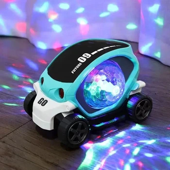Детская машинка Toy AND CX-865 с LED подсветкой и вращением прозрачный корпус интерактивная