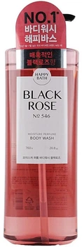 Парфумований гель для душу Happy Bath Muisture Perfume Black Rose No.546 з ароматом Чорної Троянди 760 мл (8809803537568)