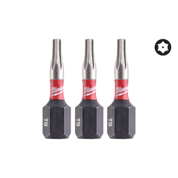Бита SHOCKWAVE MILWAUKEE, TX BO9, 25мм, (3шт)
