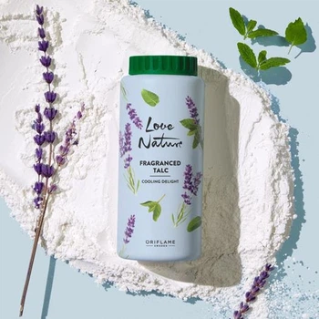 Тальк для тела с ароматом лаванды и мяты Oriflame Love Nature 100 г (45353)