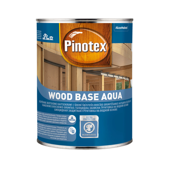 Грунтовка для дерева Pinotex Wood Base Aqua биоцидная, 1 л, бесцветная