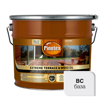 Олія для обробки дерева Pinotex Extreme Terrace & Wood Oil атмосферостійка, 9,3 л, безбарвна, BC