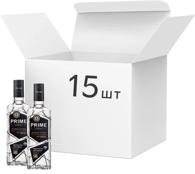 Упаковка горілки Prime World class 0.5 л 40% х 15 шт (4820201995204)