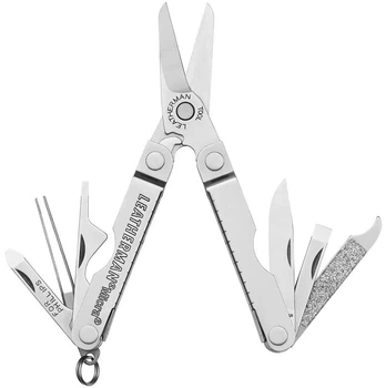 Мультитул Leatherman Micra компактный 10 инструментов 50 г для ключей и кармана Silver