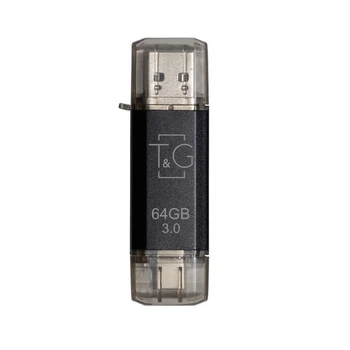 Флеш-накопитель USB 3.0 64GB Type-C T&G 009 Star Series Black (TG009TC-64GBK3)