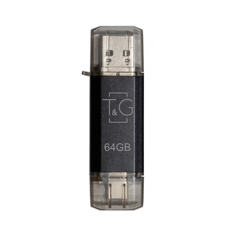 Флеш-накопитель USB 64GB Type-C T&G 009 Star Series Black (TG009TC-64GBK)