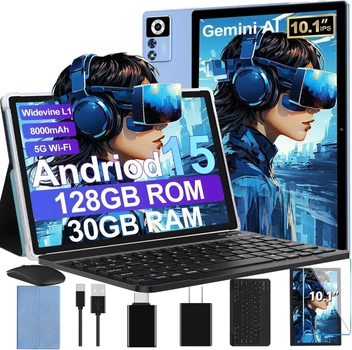 Планшет 10.1" ZIOVO Z168 8+22/128Gb 8 ядер Android 15 8000 mAh Голубой (102185005)