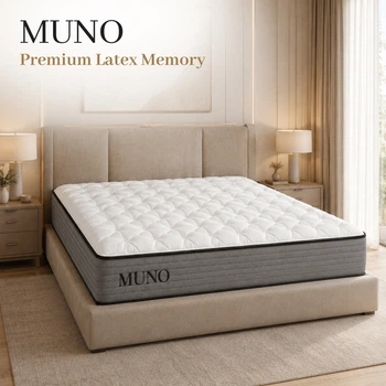 Матрац ортопедичний MUNO Premium Latex Memory односпальний 70x190 см пружинний PocketSpring середньої жорсткості для ліжка