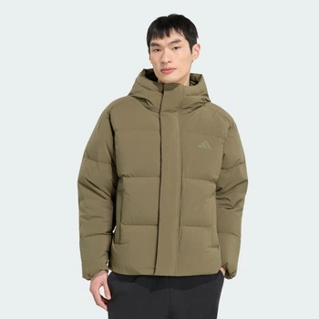 Мужской пуховик HELIONIC DOWN PUFFER HOODED adidas KY3236 (S) зеленый (4068804727086)