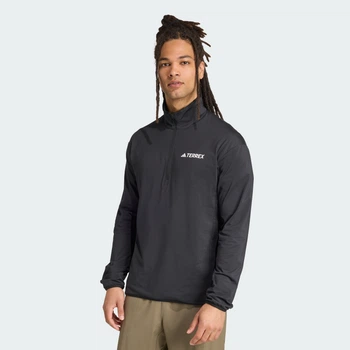 Мужская спортивная кофта Terrex Multi CLIMAWARM Half-Zip Tech Fleece adidas JM0143 (S) черный (4068811000837)