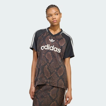 Жіноче джерсі SNAKE PRINT SATIN adidas KX1898 (L) коричневий (4069995967497)