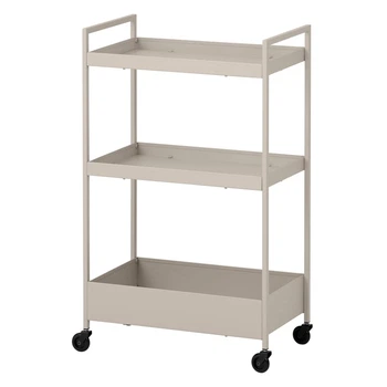 Візок на колесах, бежевий, 50,5x30x83 см IKEA NISSAFORS 405.858.01