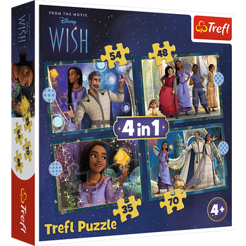 Пазли Trefl Disney Мрії збуваються 4 в 1 (5900511346497)