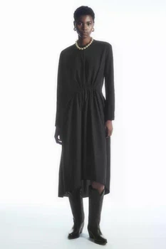 Сукня жіноча COS asymmetric gathered-waist midi dress 1194527001 S Чорний