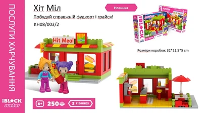 Конструктор Kids hits IBLOCK JUNIOR Девочки, Модная столовая KH08/003/2