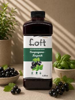 Концентрат напитка Смородина-Базилик Loft 1250 г для лимонадов и Bubble Tea