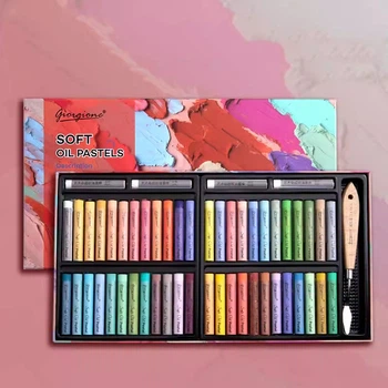 Пастель масляна м'яка Giorgione Macaron Soft Oil Pastel 48 кольорів + мастихін