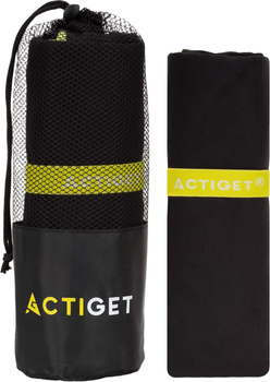 Полотенце микрофибра Actiget Спортивное 180 x 100 см Черное (ACT0189)