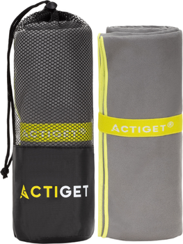 Полотенце микрофибра Actiget Спортивное 180 x 100 см Серое (ACT0192)