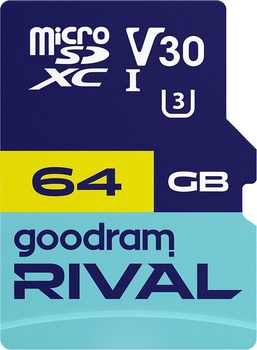 Карта пам'яті GoodRam RIVAL microSDXC 64GB V30 (UHS I U3) + ad (7284585)