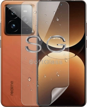 Пленка для Realme GT7 Pro на экран износоустойчивая полиуретановая SoftGlass