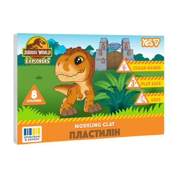 Пластилін Yes Jurassic World.Kids 8 кольорів 160 г (540728)
