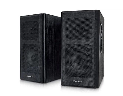 Колонки 2.0 S-250 Black, 2 x 10 Вт, МДФ, питание от сети 220V REAL-EL (teh0029043)