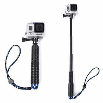 Телескопический монопод-селфи палка POV Pole для экшн-камер GoPro/SJCAM/Xiaomi, 3 секции, длина до 48 см