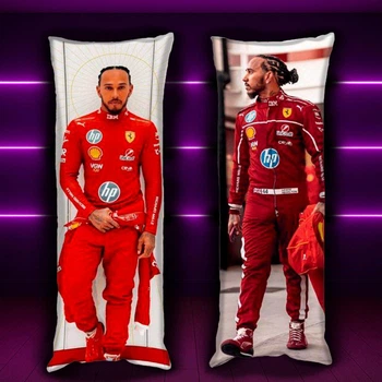 Дакімакура 105х35 см Формула-1 Феррарі Льюіс Хемілтон Lewis Hamilton Ferrari Подушка + наволочка Дакімакура двостороння
