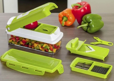 Овощерезка Nicer Dicer Plus, мультирезка «16 в 1» с контейнером и сменными насадками