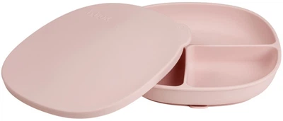 Talerz silikonowy B.box Blush z przykrywką 20.7x20.7x5.3 cm różowy (9353965008415)