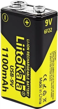 Акумулятор LiitoKala Lii-USB-9V type-C 1100mah