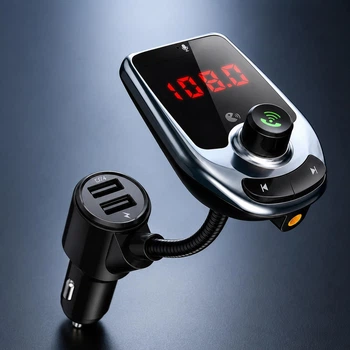 FM модулятор A30 BT для автомобиля с Bluetooth USB и AUX 12-24V поддержка MicroSD и MP3