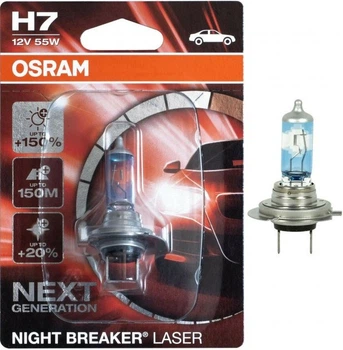 Автолампа H7 Night Breaker Laser+150% 12V 55W PX26d - блистер 1шт, (64210NL-01B)
