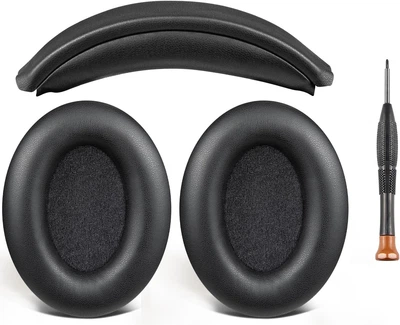 Комплект для наушников Sony WH-1000XM3: амбушюры и накладка / ремкомлект на оголовье black черный