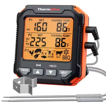 Двухканальный термометр для мяса и духовки ThermoPro TP-717 Кулинарный щуп с подсветкой экрана