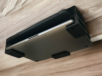 Подстольный крепеж для ноутбука и MacBook 3D-печать пластиковый черный