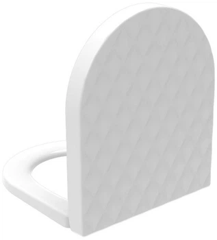 Сидение - крышка для унитаза Fabrika LEATHER LINE D-Shape soft close полипропилен (FK-P4062)
