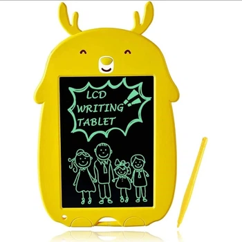 Дитячий графічний планшет для малювання Animals Writing Tablet LCD зі стилусом Жовтий