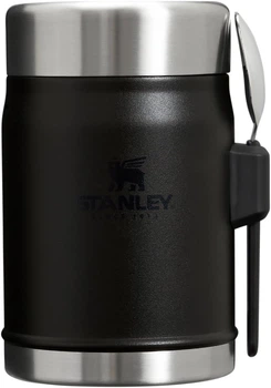 Термос для їжі з ложкою Stanley Classic Legendary Food Jar + Spork Black 2.0 400 мл (100000102727)