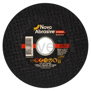 Диск абразивний відрізний по металу Novoabrasive Extreme A60S BF 125x1,0x22,23 мм