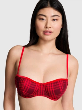 Бюстгальтер с косточками хлопковый Victoria's Secret 455353043 34A Красный (1160500521)