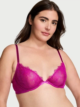 Бюстгальтер с косточками кружевной Victoria's Secret 807888664 36B Розовый (1160577601)