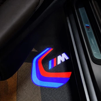 Підсвітка дверей проєкція для BMW (БМВ) 2 штуки Mpower скляна лінза