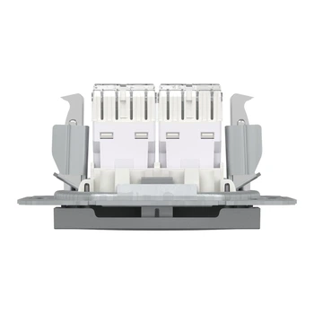 Компьютерная розетка Schneider Electric Asfora RJ45 кат. 6 UTP двойная сталь EPH4800162