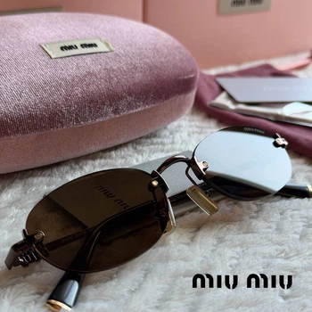 Сонцезахисні окуляри Miu Miu MU A54S коричнева лінза з темними дужками