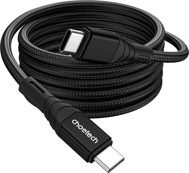 Кабель CHOETECH PowerSync Charging Cable USB-C to USB-C 100W 1 м Black (XCC-1008-BK)