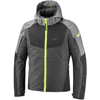 Городская мотокуртка IXON BURNING grey/black/bright yellow 3XL