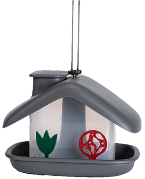 Karmnik dla ptakow Urbalive Domek 21 x 15 cm Szary 1606970124 (8590415012542)